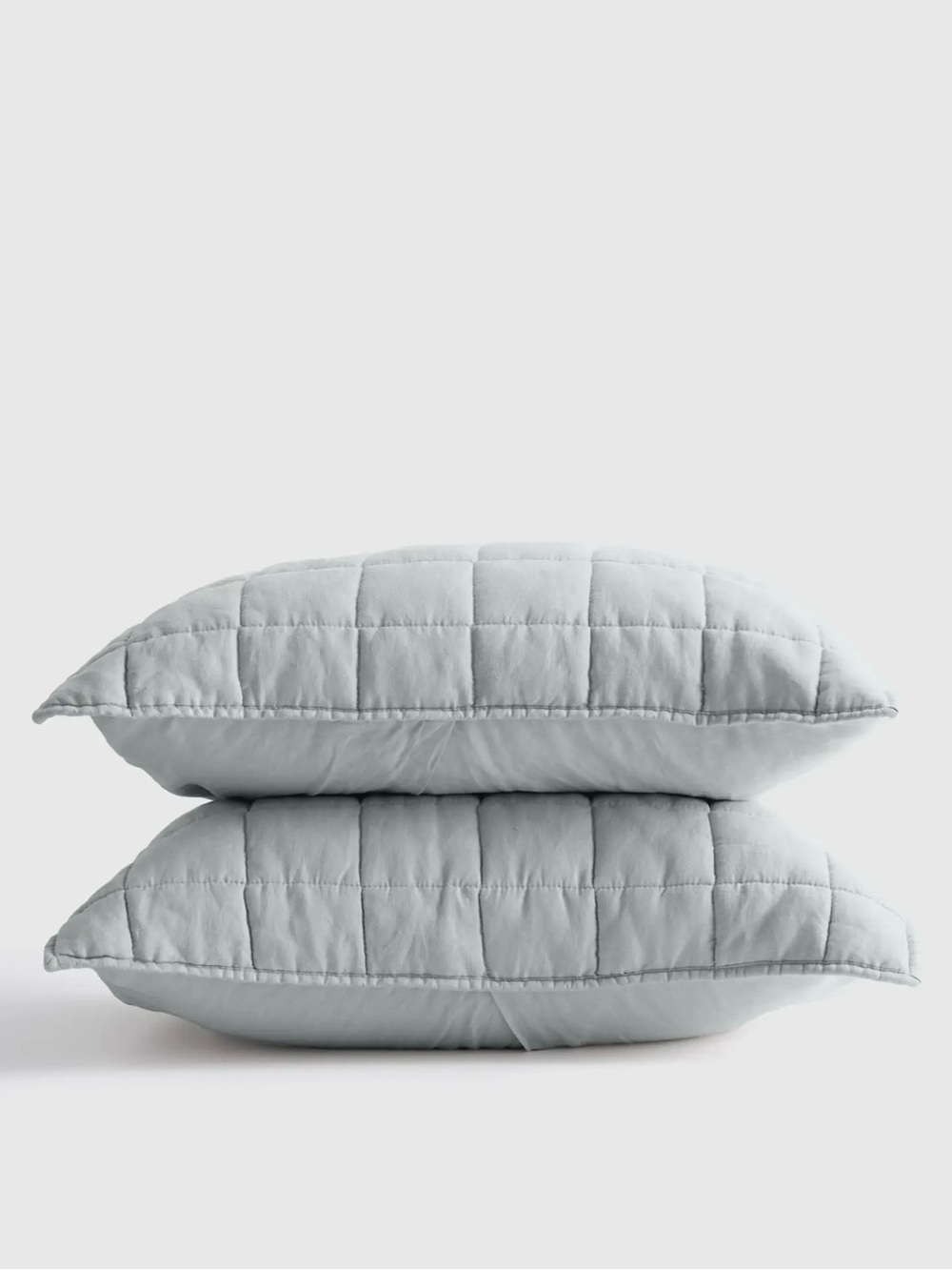NWOT Mist European Linen Box King Sham Set - Retail $70
